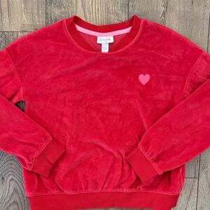 Cat & Jack Red Velour Top